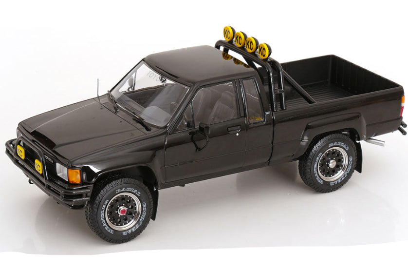 KK Scale 1985 Toyota Hilux SR5 Pickup Truck Back to the Future Glossy Black 202 1:18