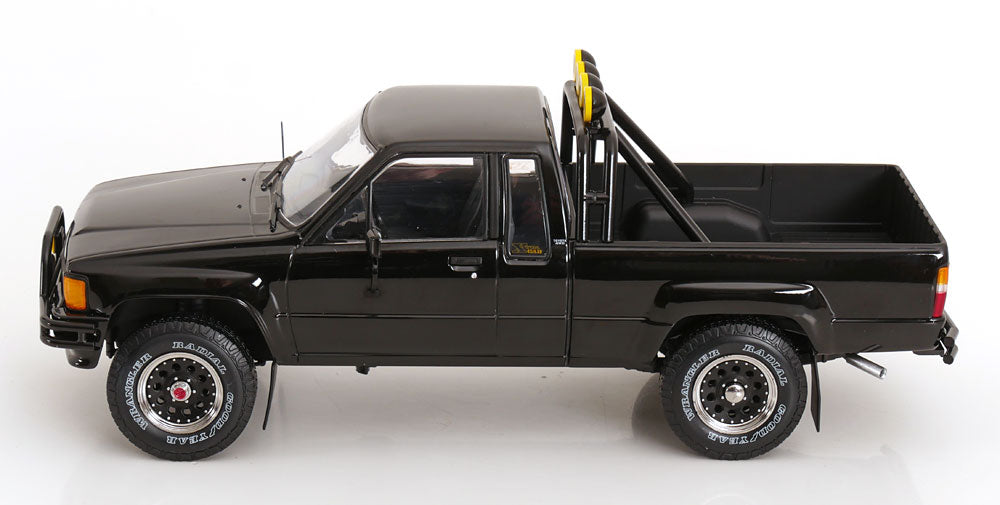 KK Scale 1985 Toyota Hilux SR5 Pickup Truck Back to the Future Glossy Black 202 1:18
