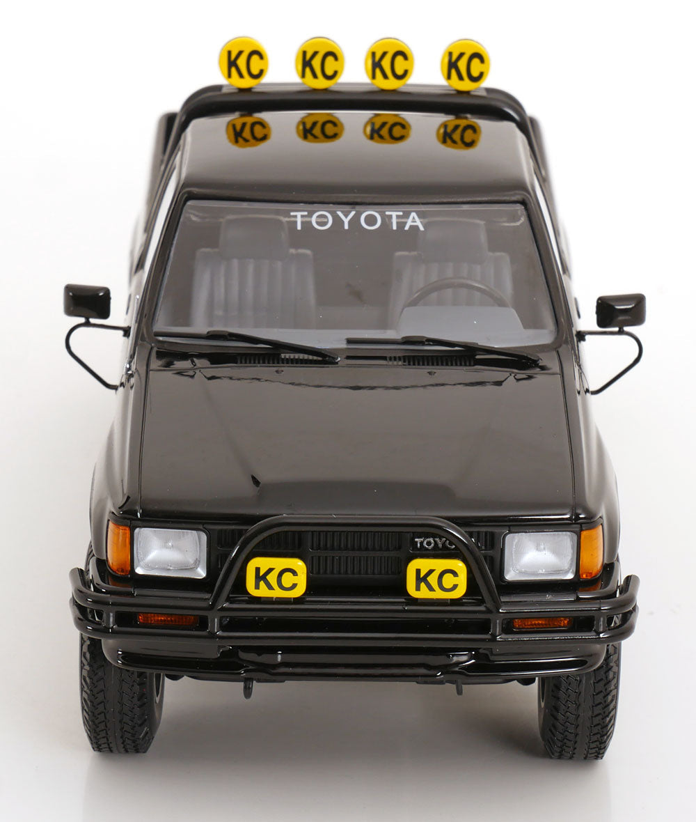 KK Scale 1985 Toyota Hilux SR5 Pickup Truck Back to the Future Glossy Black 202 1:18