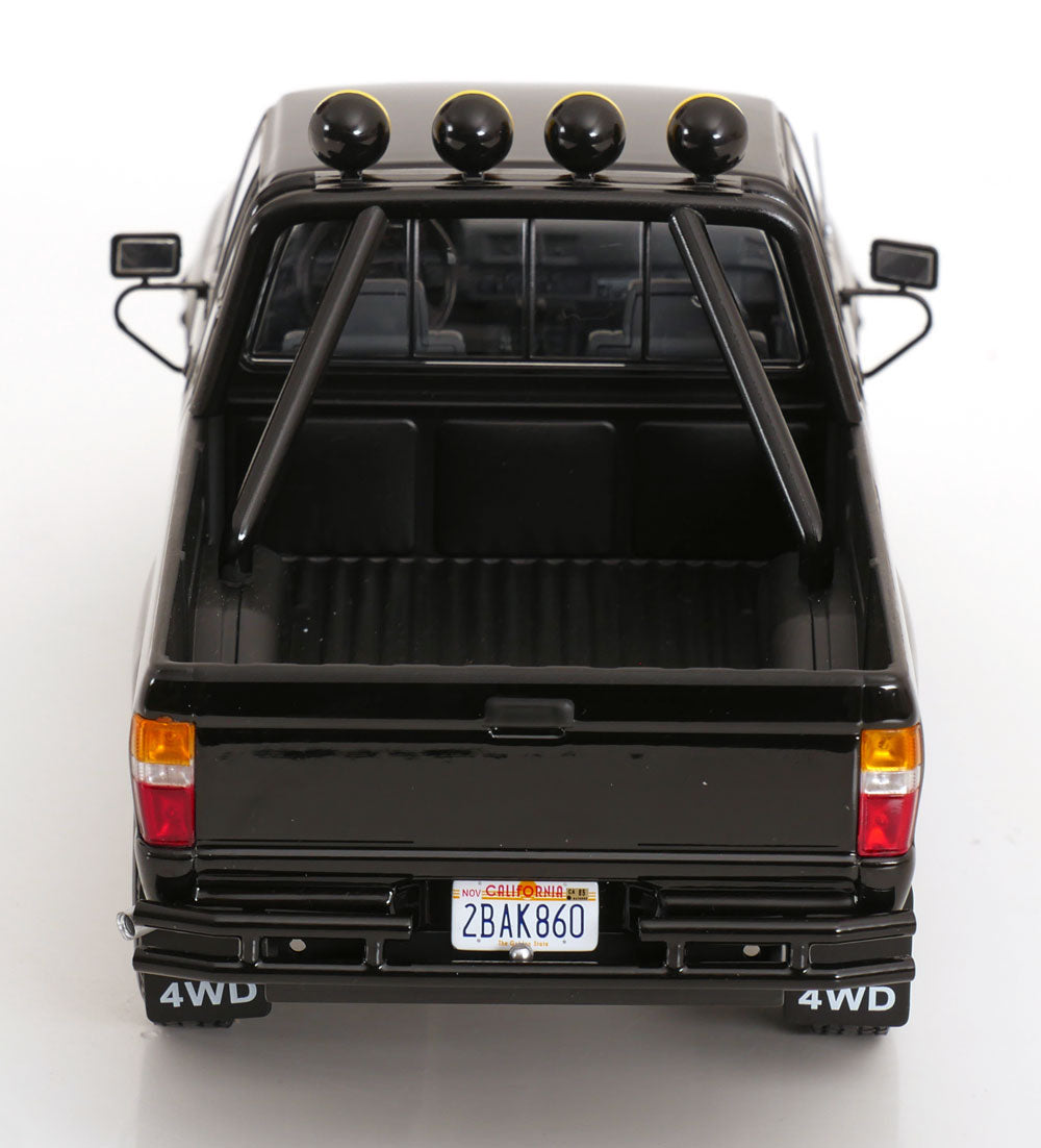 KK Scale 1985 Toyota Hilux SR5 Pickup Truck Back to the Future Glossy Black 202 1:18