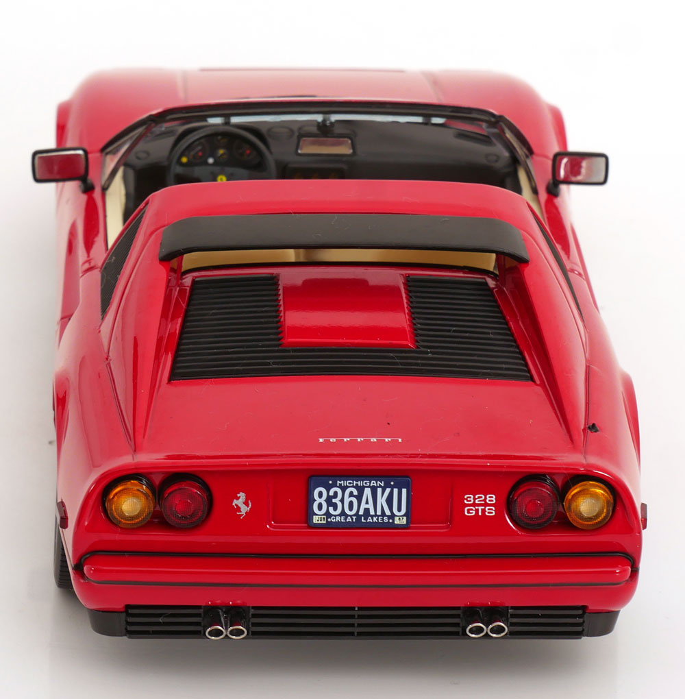 KK Scale 1985 Ferrari 328 GTS US Version Beverly HIlls Cop II Rosso Corsa Red 1:18