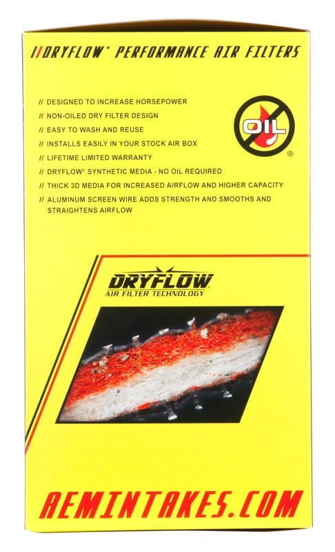 AEM Induction AEM 2.75in Flange ID x 5.5in Base OD x 7.5in H DryFlow Conical Air Filter 21-2027D-HK
