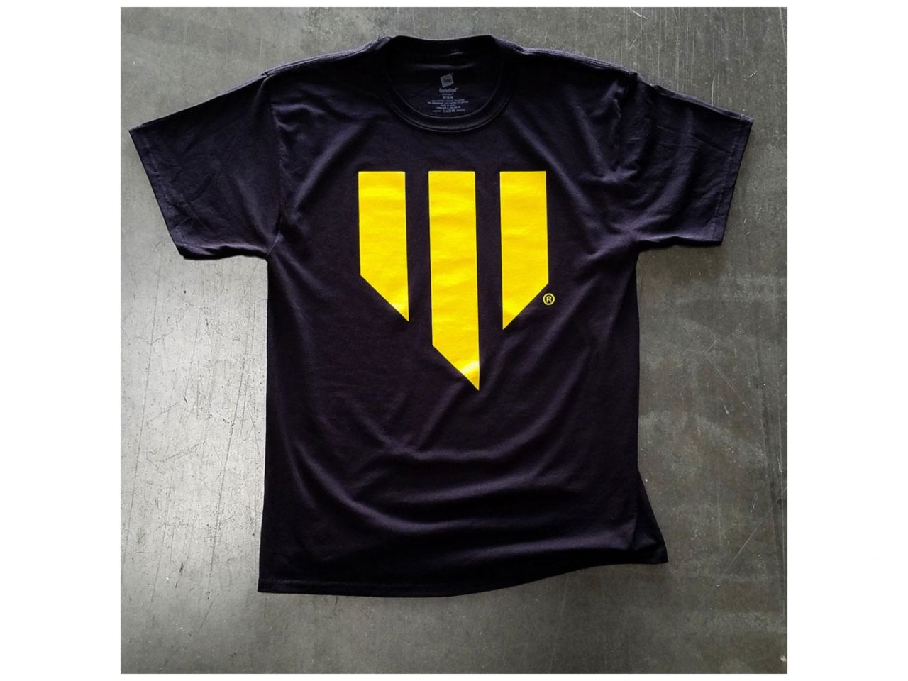 Whiteline Black Relaxed Fit T-Shirt With Our Signature Yellow