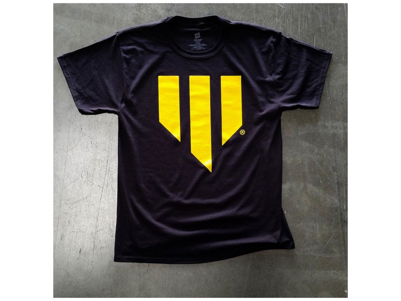 Whiteline Black Relaxed Fit T-Shirt With Our Signature Yellow