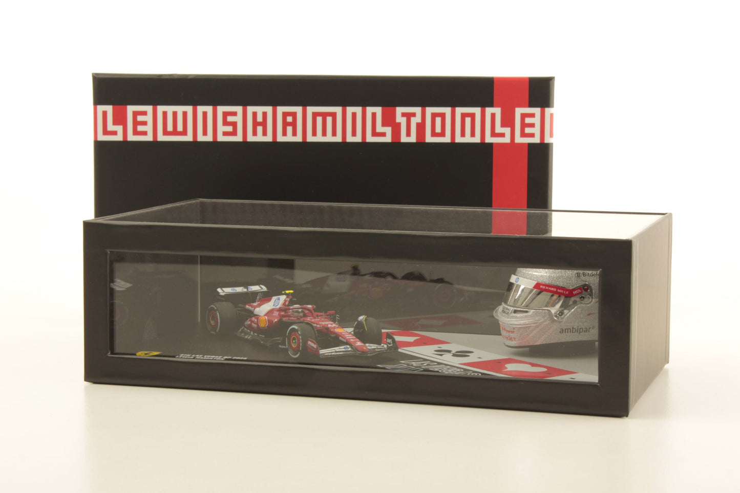 Looksmart Ferrari F1 SF-25 #44 Las Vegas GP 2025 (Hamilton) Car & Helmet Set 1:43