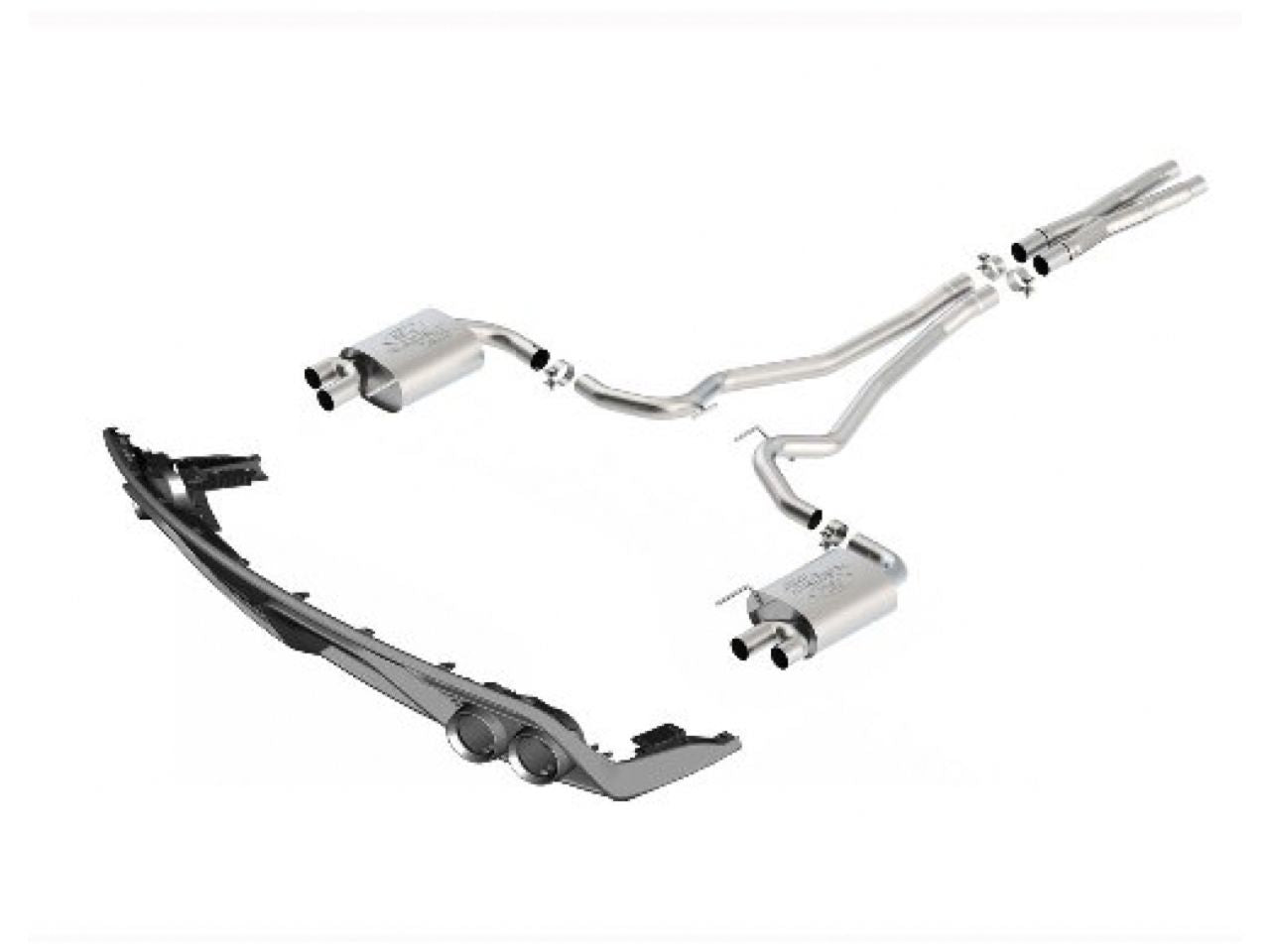 Ford Performance Parts Exhaust Assy V8 Cat Back Sport Black Tip W/valance
