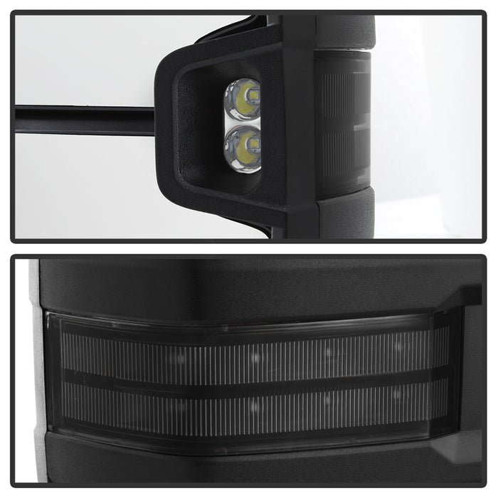 SPYDER xTune Chevy Silverado 03-06 G2 Heated Smoke LED Signal Telescoping Mirrors MIR-CS03S-G2-PWH-SM-SET 9936715