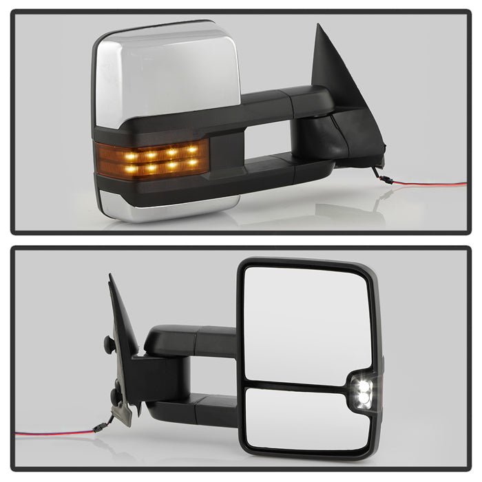 SPYDER xTune Chevy Silverado 99-06 G3 LED Signal Telescoping Mirror Chrome - SET MIR-CS03S-G3C-MA-AM-SET 9936746
