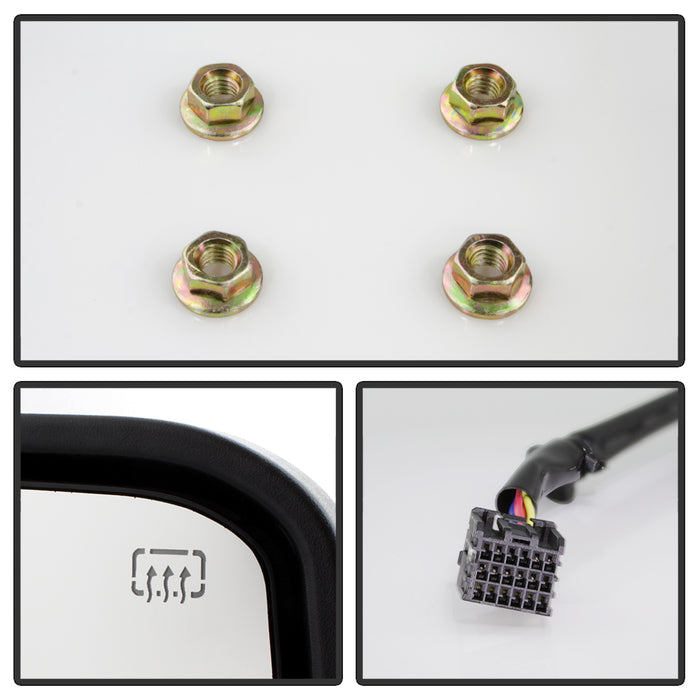 SPYDER xTune Chevy Silverado 14-16 Heated Amber LED Signal Telescoping Mirrors MIR-CSIL14S-G2-PWH-AM-SET 9936708