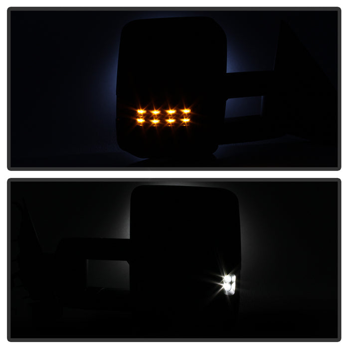 SPYDER xTune Chevy Silverado 14-16 Heated Amber LED Signal Telescoping Mirrors MIR-CSIL14S-G2-PWH-AM-SET 9936708
