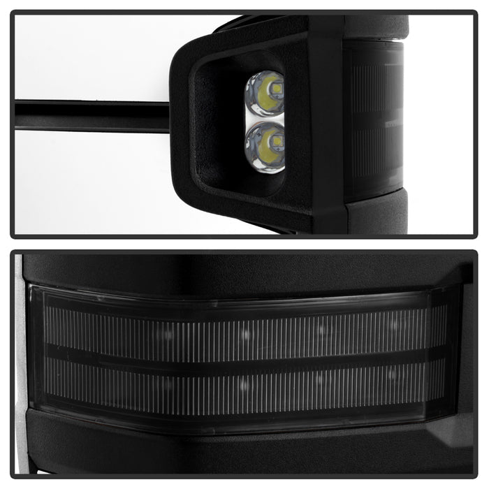 SPYDER xTune Chevy Silverado 14-16 Heated Smoke LED Signal Telescoping Mirrors MIR-CSIL14S-G2-PWH-SM-SET 9936739