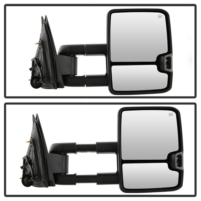 SPYDER xTune Chevy Silverado 14-16 Heated Smoke LED Signal Telescoping Mirrors MIR-CSIL14S-G2-PWH-SM-SET 9936739