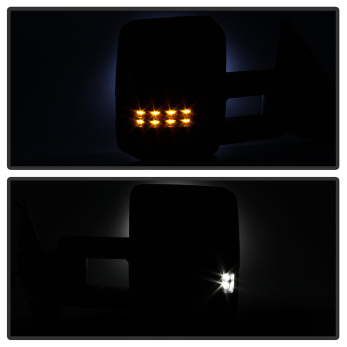 SPYDER xTune Chevy Silverado 14-16 Heated Smoke LED Signal Telescoping Mirrors MIR-CSIL14S-G2-PWH-SM-SET 9936739