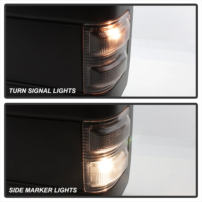 SPYDER xTune Ford SuperDuty 08-15 Extendable Heated Mirrors w/ LED Signal Smoke MIR-FDSD08S-PW-SM-SET 9935831