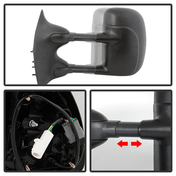 SPYDER Xtune Ford Superduty 02-07 Manual Extendable Power Adjust Mirror Left MIR-FDSD99S-PW-L 9932830