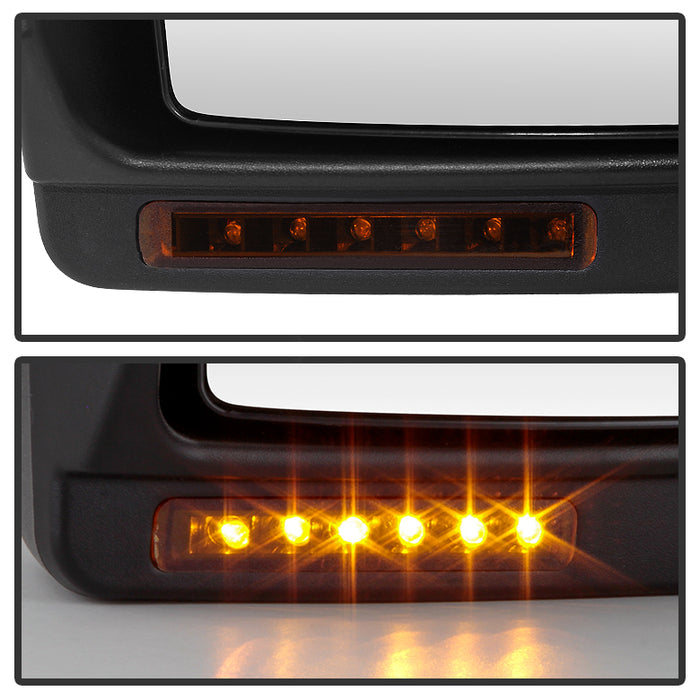 SPYDER Xtune Ford F150 07-14 Power Heated Amber LED Signal Telescoping Mirror Left MIR-FF15007S-PWH-AM-L 9935381