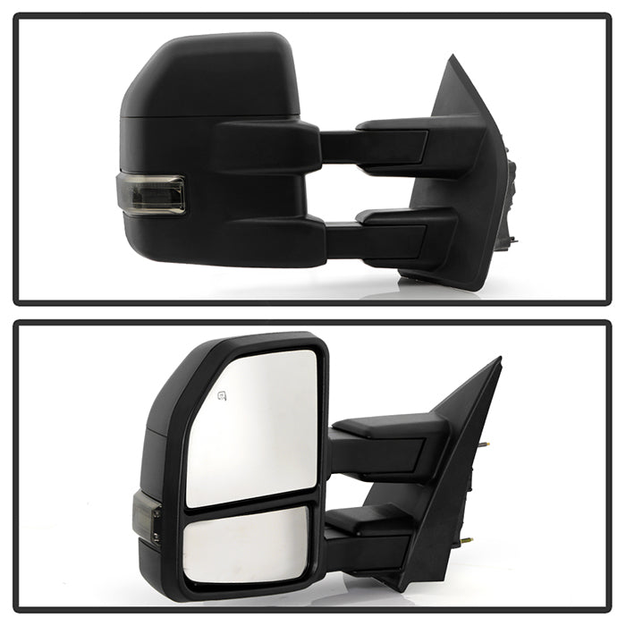 SPYDER xTune 15-17 Ford F-150 Heated LED Telescoping Pwr Mirrors - Smk (Pair) (MIR-FF15015S-G4-PWH-SM-SET) 9943065
