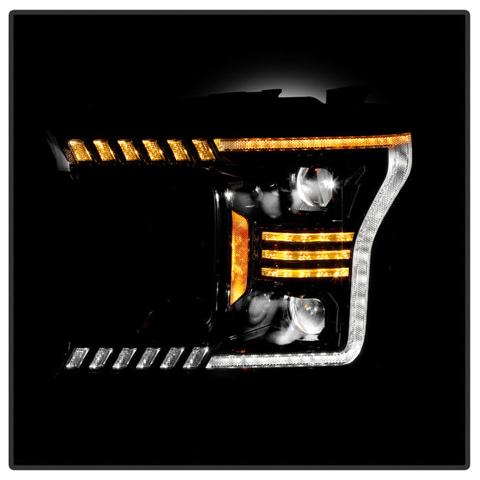 SPYDER xTune 18-20 Ford F150 Sequential LED High/Low Headlights - Black (PRO-CH-FF15018S-BBLED-BK) 9960437