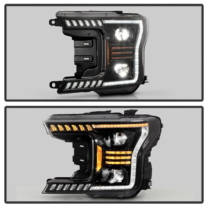 SPYDER xTune 18-20 Ford F150 Sequential LED High/Low Headlights - Black (PRO-CH-FF15018S-BBLED-BK) 9960437