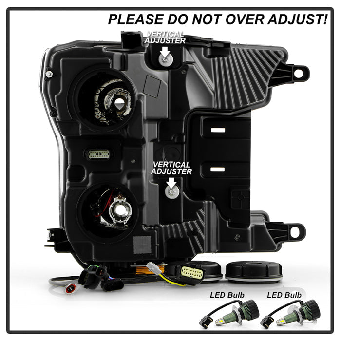 SPYDER xTune 18-20 Ford F150 Sequential LED High/Low Headlights - Black (PRO-CH-FF15018S-BBLED-BK) 9960437