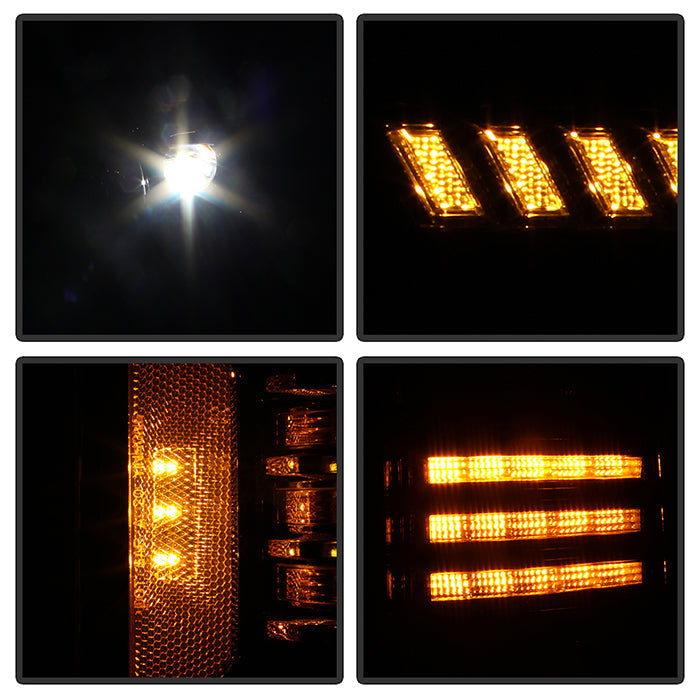 xTune Ford F150 18-20 White DRL Full LED Two Projector Headlights - Black PRO-CH-FF15018S-FLED-BK 9949593