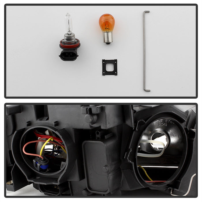 SPYDER xTune Audi A4 06-08 Projector Headlights - Halogen Model Only - DRL LED - Chrome PRO-JH-AA406-DRL-C 9036088