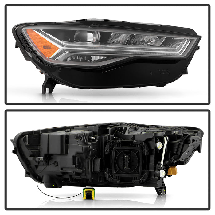 SPYDER 16-18 Audi A6 Right LED Headlight (PRO-JH-AA616-FLED-OE-R) 9959134