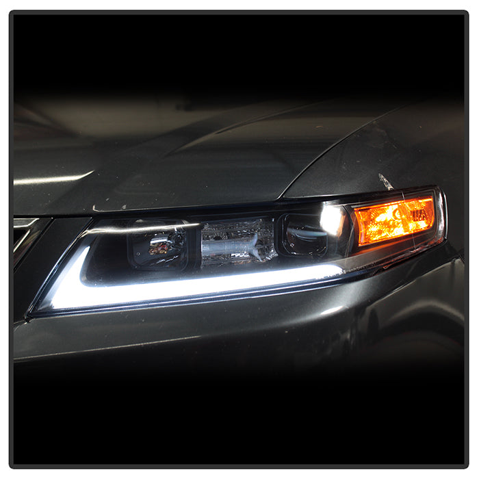 SPYDER xTune 04-08 Acura TSX LED Light Bar Projector Headlights - Black (PRO-JH-ATSX04-LB-BK) 9043116