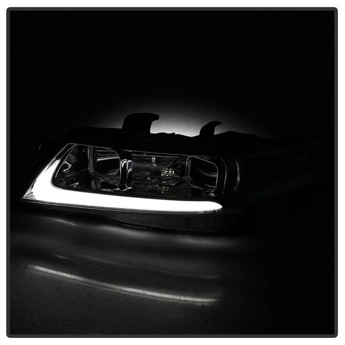 SPYDER xTune 04-08 Acura TSX LED Light Bar Projector Headlights - Chrome (PRO-JH-ATSX04-LB-C) 9043130