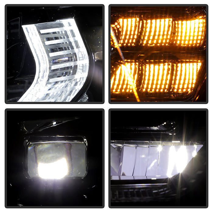 SPYDER xTune BMW F30 LED DRL Projector Headlights - Black (PRO-JH-BMWF3012-LED-BK) 9950421