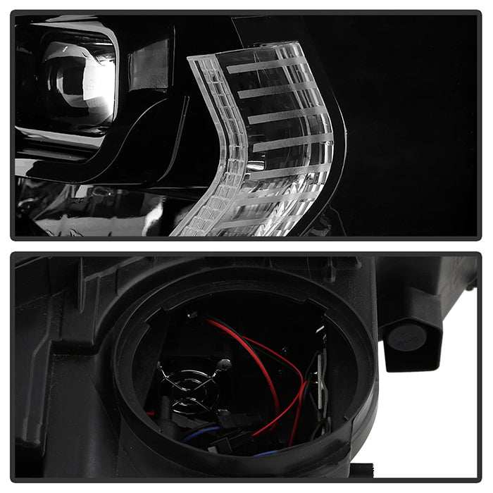 SPYDER xTune BMW F30 LED DRL Projector Headlights - Black (PRO-JH-BMWF3012-LED-BK) 9950421