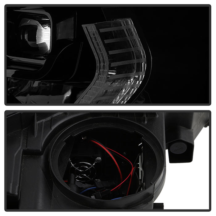 SPYDER xTune BMW F30 (Halogen Model) w/ LED DRL Projector Headlights - Blk Smoke PRO-JH-BMWF3012-LED-BSM 9950445