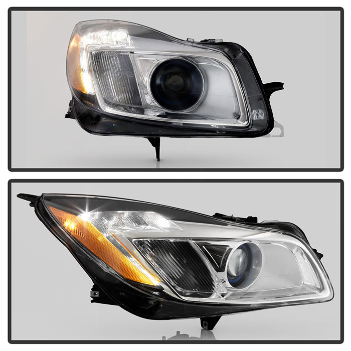 SPYDER xTune 11-13 Buick Regal HID w/LED DRL Blue Ring Proj. Headlight - Right (PRO-JH-BREG11BL-HID-OE-R) 9952784