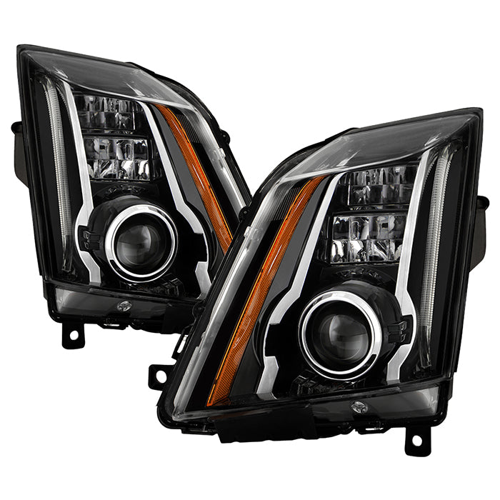 SPYDER xTune 08-14 Cadillac CTS LED Switch Back Projector Headlights - Black (PRO-JH-CACTS08-LED-BK) 9950322