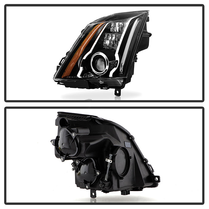SPYDER xTune 08-14 Cadillac CTS LED Switch Back Projector Headlights - Black (PRO-JH-CACTS08-LED-BK) 9950322