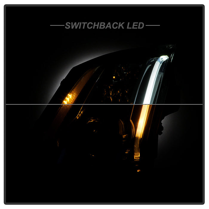 SPYDER xTune 08-14 Cadillac CTS LED Switch Back Projector Headlights - Black (PRO-JH-CACTS08-LED-BK) 9950322
