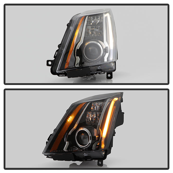 SPYDER xTune 08-14 Cadillac CTS LED Switch Back Projector Headlights - Black (PRO-JH-CACTS08-LED-BK) 9950322