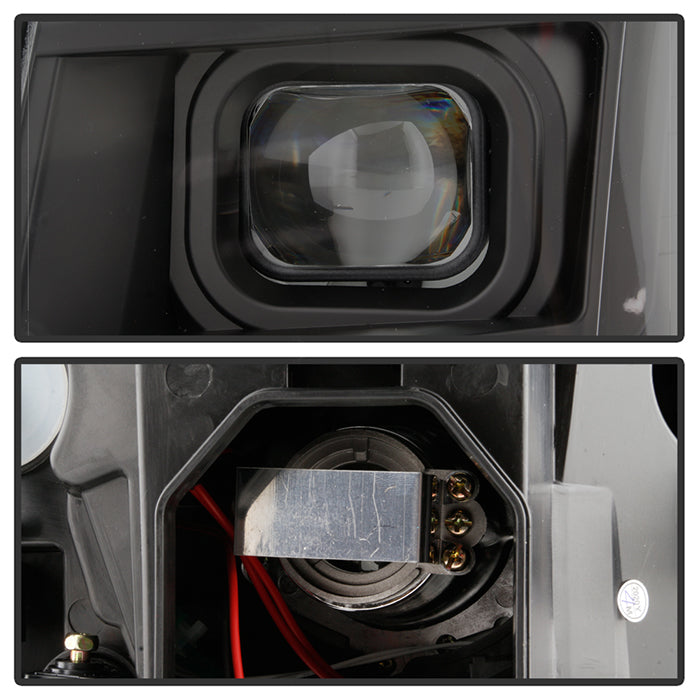 xTune 07-14 Cadillac Escalade DRL LED Light Bar Proj. Headlights - Black Smoked PRO-JH-CAES07-LB-BSM 9049071