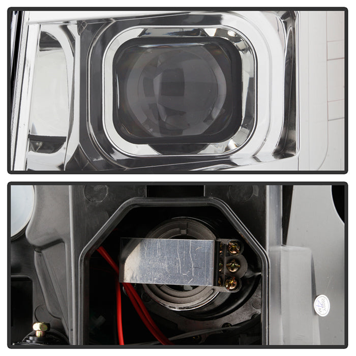 SPYDER xTune 07-14 Cadillac Escalade LED DRL Projector Headlights – Chrome