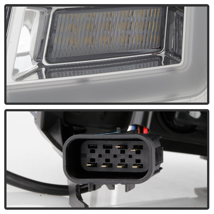 SPYDER xTune 07-14 Cadillac Escalade LED DRL Projector Headlights – Chrome