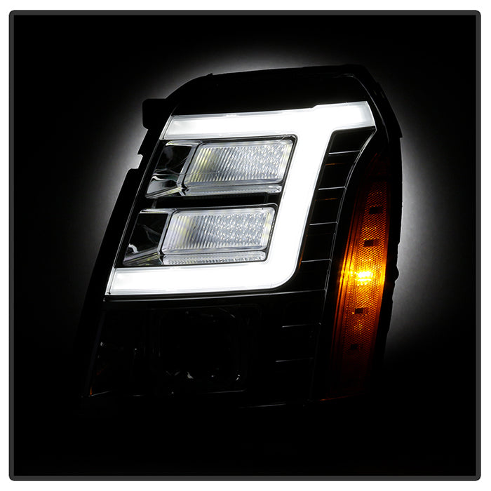 SPYDER xTune 07-14 Cadillac Escalade LED DRL Projector Headlights – Chrome