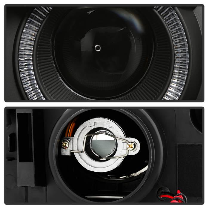 SPYDER xTune 02-06 Chevrolet Avalanche Halo Projector Headlights LED Halo - Black PRO-JH-CAVA02-HL-C 9045370