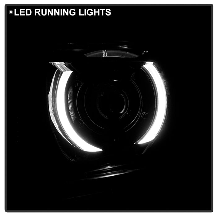 SPYDER 10-13 Chevy Camaro Halogen w/LED DRL Projector Headlight - Black (PRO-JH-CCAM10-OEP-BK(=) 9959097