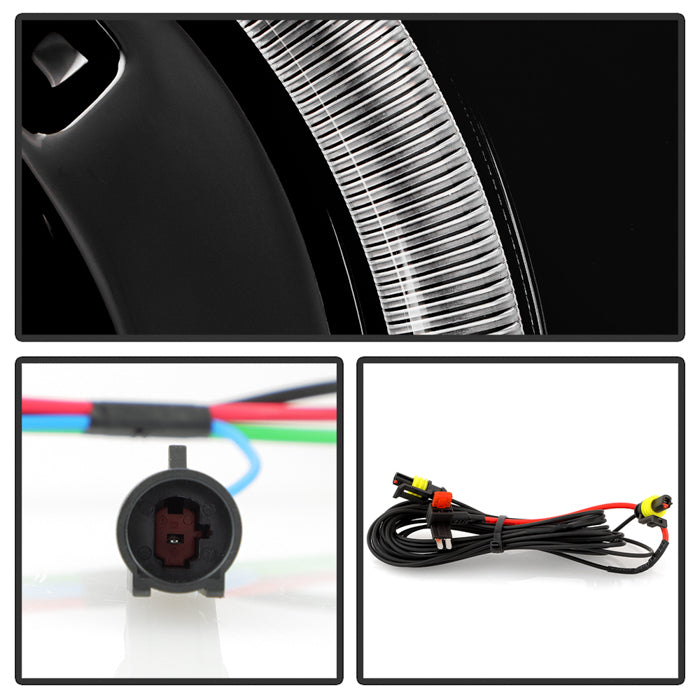 SPYDER 10-13 Chevy Camaro Halogen w/LED DRL Projector Headlight - Black (PRO-JH-CCAM10-OEP-BK(=) 9959097
