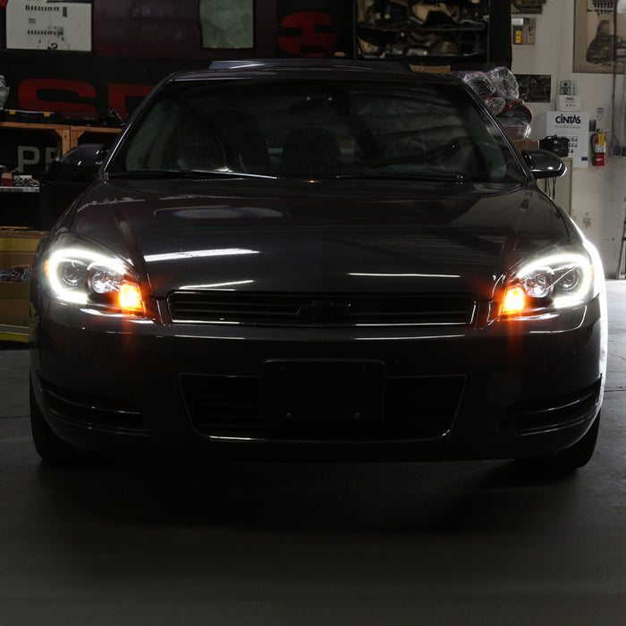 SPYDER xTune 06-13 Chevrolet Impala LED Light Bar Headlights - Black Smoke (PRO-JH-CIM06-LB-BSM) 9042256
