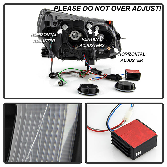 SPYDER xTune 13-15 Chevy Malibu (Halogen Models Only) DRL Light Bar Proj. Headlights - Black PRO-JH-CM13-LB 9046254