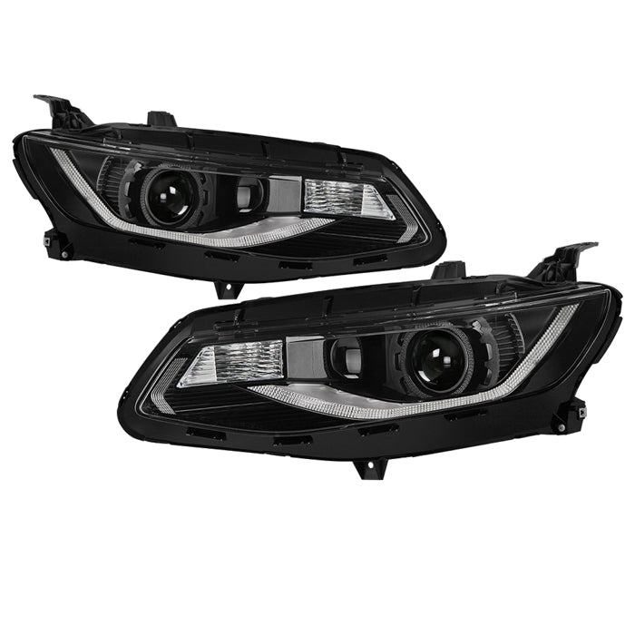 SPYDER 16-18 Chevy Malibu LED Switch Sequential Signal Projector Headlights - Black 9937200
