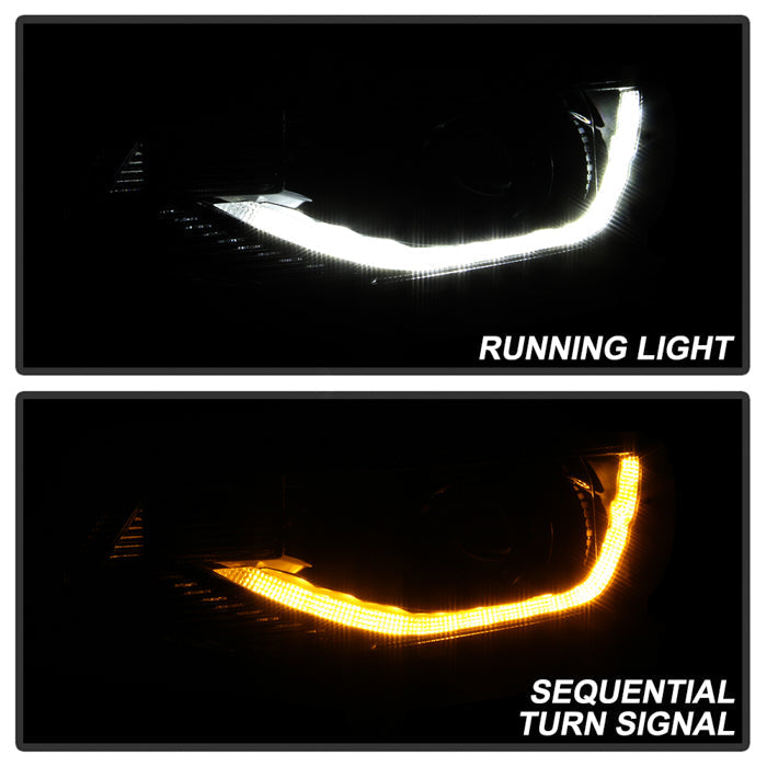 SPYDER 16-18 Chevy Malibu LED Switch Sequential Signal Projector Headlights - Black 9937200