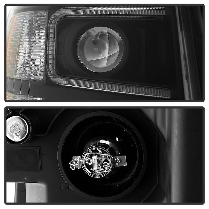 SPYDER Xtune Chevy Silverado 1500/2500/3500 07-13 Projector Headlights Black PRO-JH-CS07-LED-BK 9027796