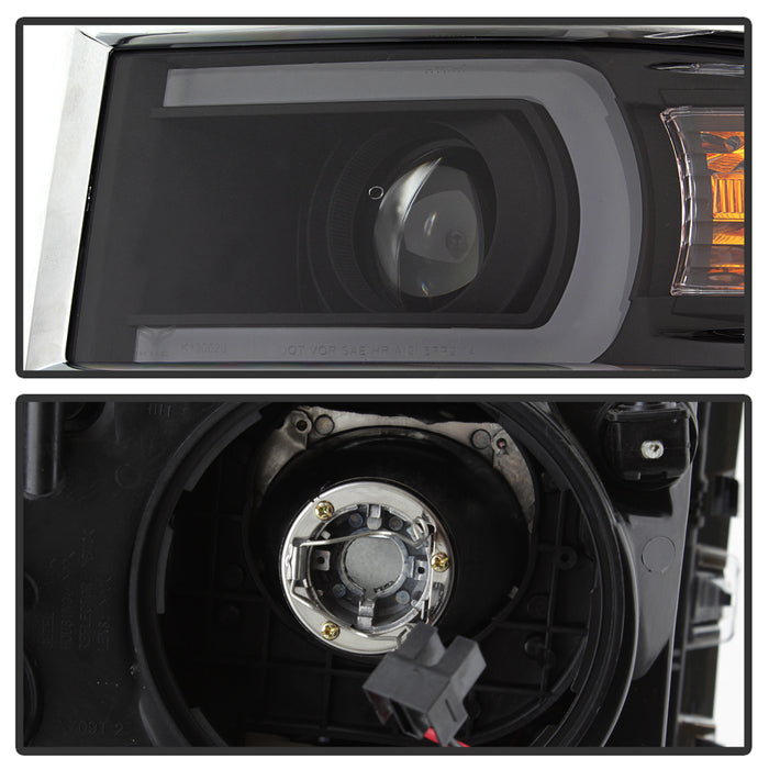 SPYDER Xtune Chevy Silverado 1500 14-15 Projector Headlights Light Bar Drl Black PRO-JH-CS14-LBDRL-BK 9034961